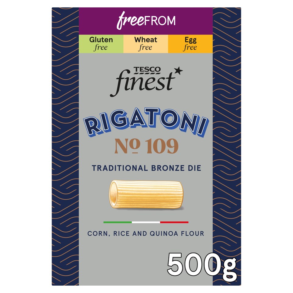 image 1 of Tesco Finest Rigatoni Gluten-Free Dried Egg-Free Pasta 500 g