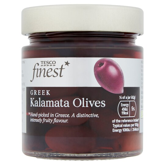 Tesco Finest Kalamata Olives 210G Tesco Groceries