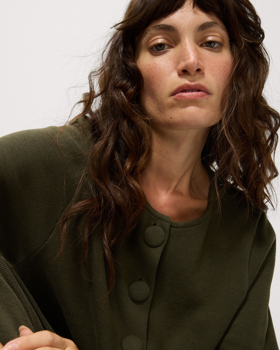 image 1 of F&F Brushed Crew Neck Co-ord Top in Olive
