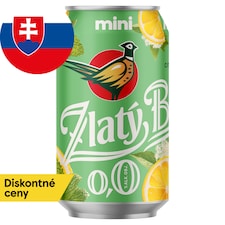 Zlatý Bažant Radler 0,0% Citrón Baza Mäta plechovka 330 ml
