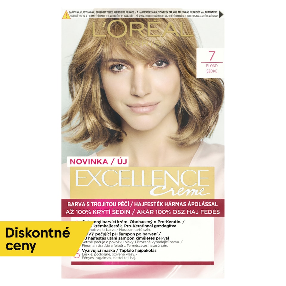 L'Oréal Paris Excellence Créme 7 , blond, 72 +48 +12 +60 ml