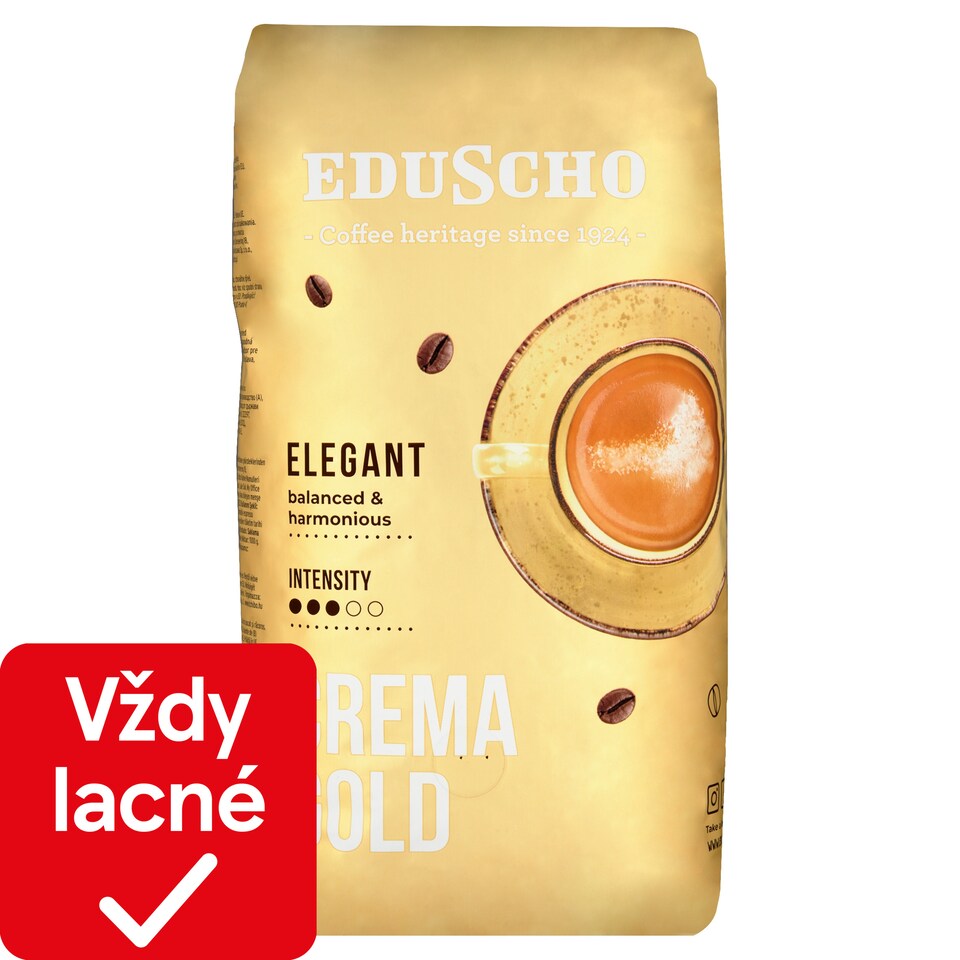 obrázok 1 z Eduscho Crema Gold Elegant pražená zrnková káva 1000 g