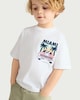 image 1 of F&F Boys Pure Cotton Miami Florida Car Print T-Shirt in White
