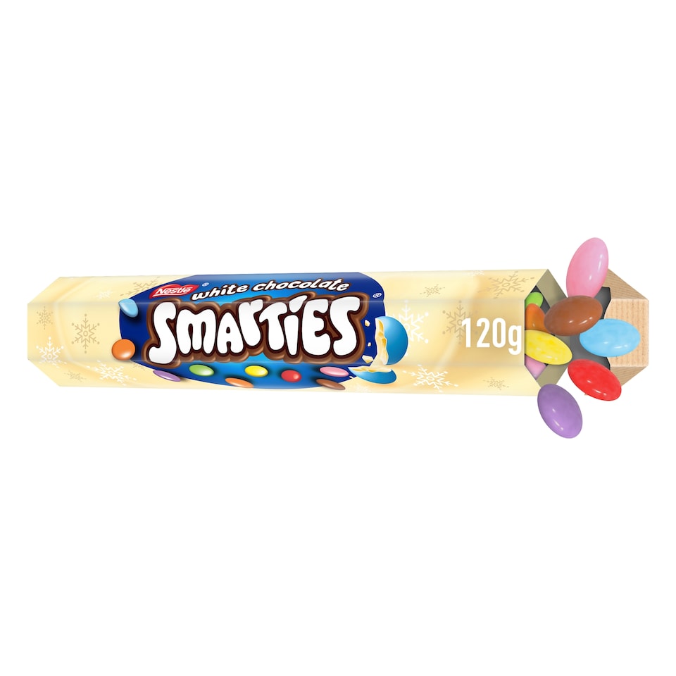 Smarties Giant White Chocolate Tube 120G
