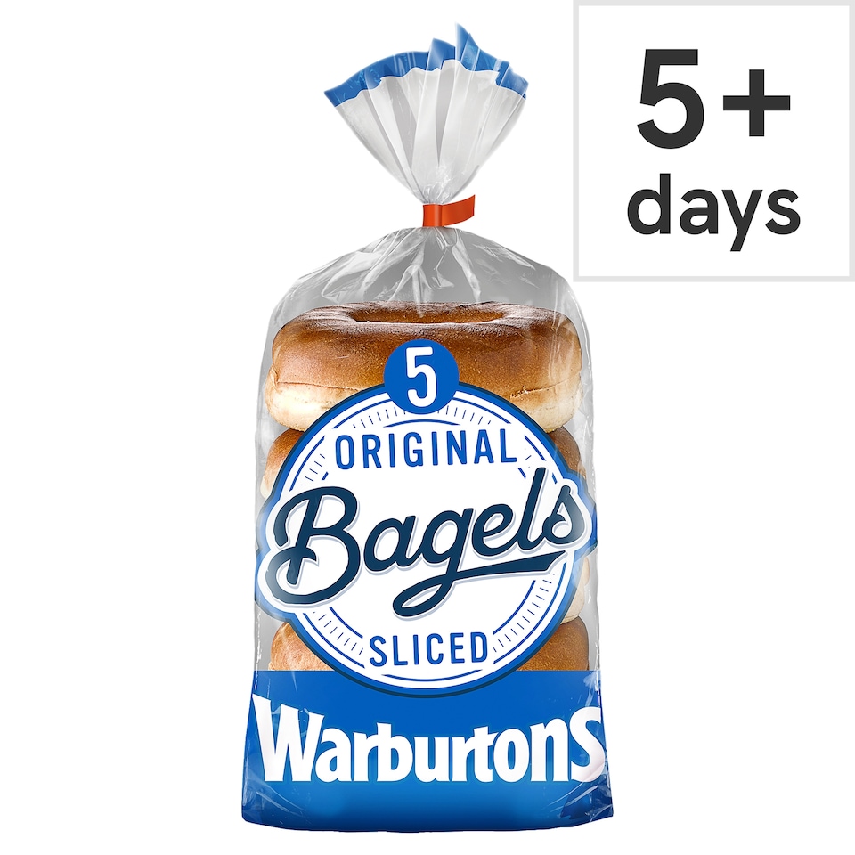 image 1 of Warburtons Soft & Sliced Original Bagels 5 Pack