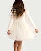 image 3 of F&F Girls Cotton Rich Floral Embroidered Dress in Cream