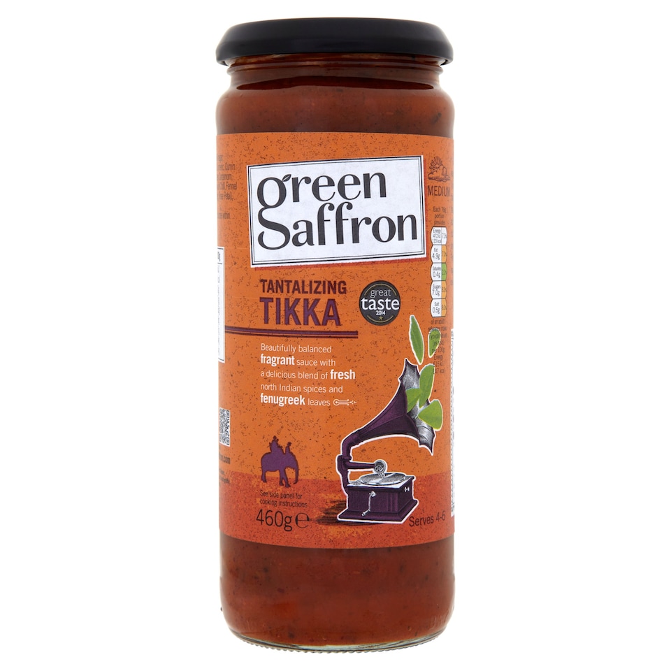 Green Saffron Tikka Indian Cook-In Sauce 460G