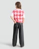 image 3 of F&F Girls Faux Leather Wide Leg Trousers in Black