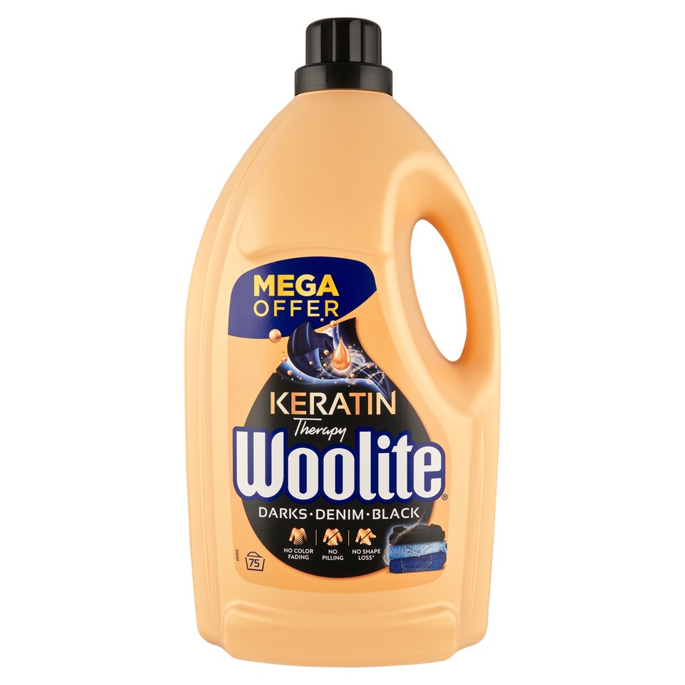 image 1 of Woolite Keratin Therapy Liquid Detergent with Keratin for Black and Dark Laundry 75 Washes 4.5 L
