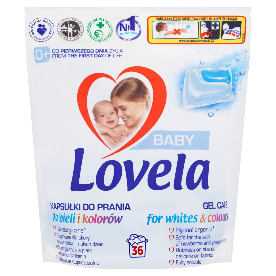 image 1 of Lovela Baby Gel Caps for Whites & Colours 36 x 20 g (720 g)