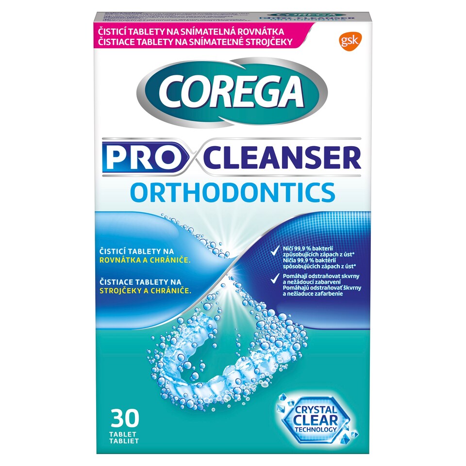 image 1 of Corega Pro Cleanser Orthodontics Clean & Fresh Cleaning Tablets 30 pcs