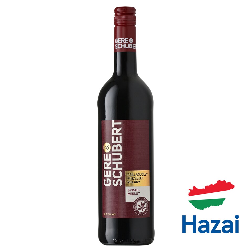 Gere - Schubert Syrah-Merlot száraz vörösbor 13% 0,75 l