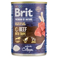 Brit Premium by Nature Beef with Tripe Complete Dog Food for Adult Dogs of All Breeds 400g
