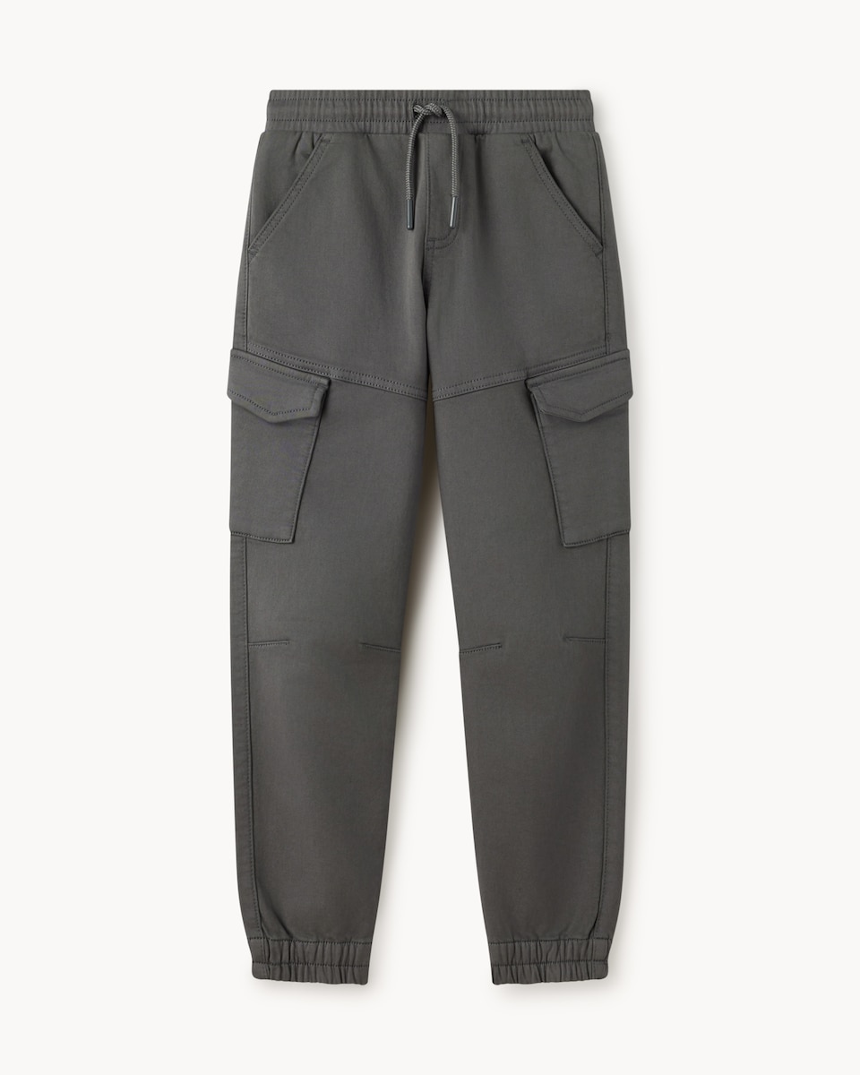 image 1 of F&F Boys 2-Pack Cotton Rich Cargo Joggers in Black