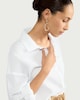 image 1 of F&F Pure Cotton Double Cloth Button Up Shirt in White