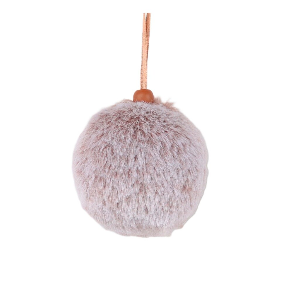 Bayswood Fur Bauble Hanging Christmas Decoration