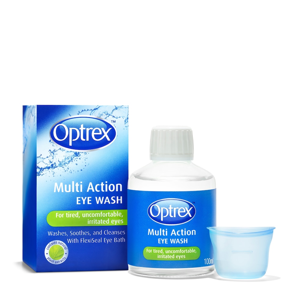 image 1 of Optrex Multi Action Eye Wash For Tired Irritated Eyes 100ml