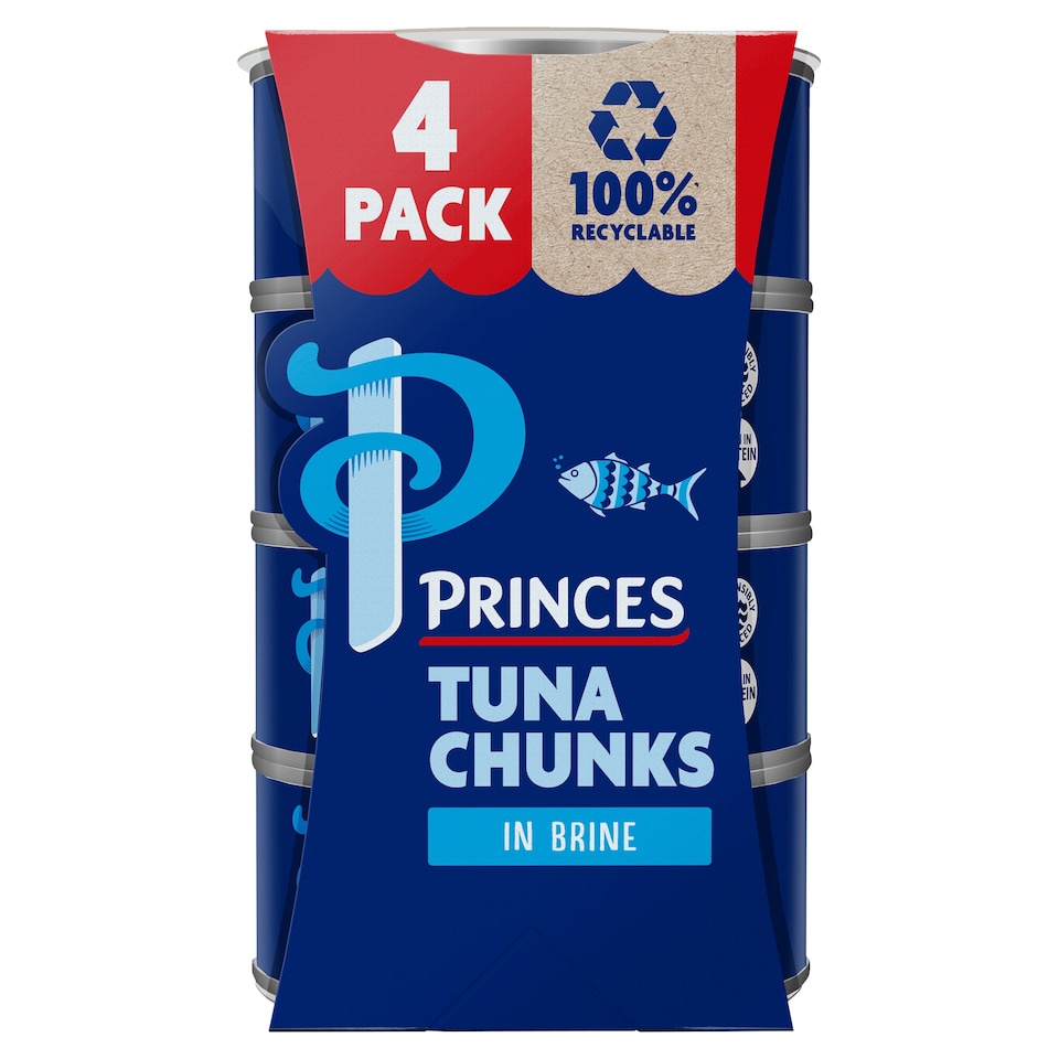 image 1 of Princes Tuna Chunks In Brine 4X145g