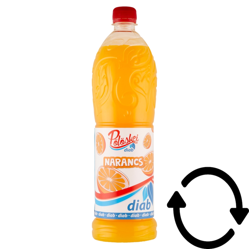 Pölöskei Diab Orange Flavored Syrup with Sweeteners 1 l