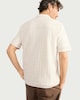 image 4 of F&F Cotton Rich Textured Short Sleeved Shirt in Ecru