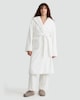 image 2 of F&F Fleece Hooded Dressing Gown in Cream