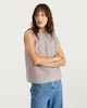 image 3 of F&F Textured Knitted Sleeveless Top with Wool in Mink