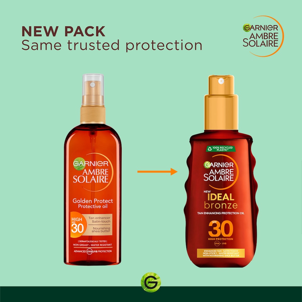 image 1 of Garnier Ambre Solaire Ideal Bronze Protective Oil Spray 150Ml