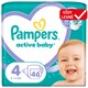 image 1 of Pampers Active Baby Size 4, 46 Nappies, 9kg-14kg