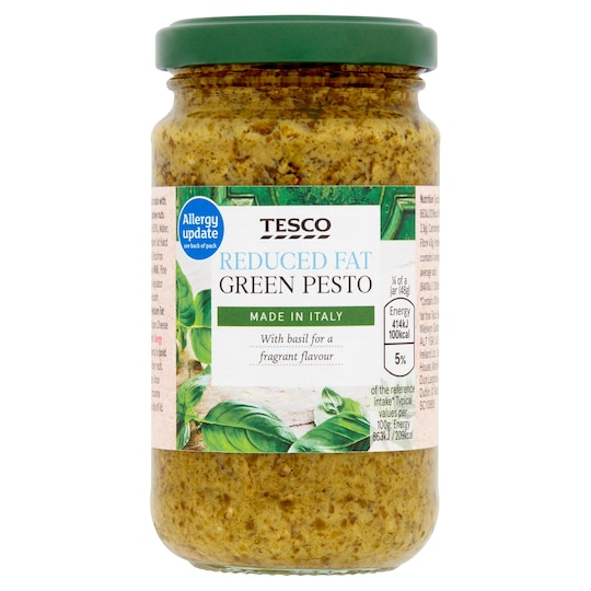 Tesco Reduced Fat Green Pesto 190G Tesco Groceries