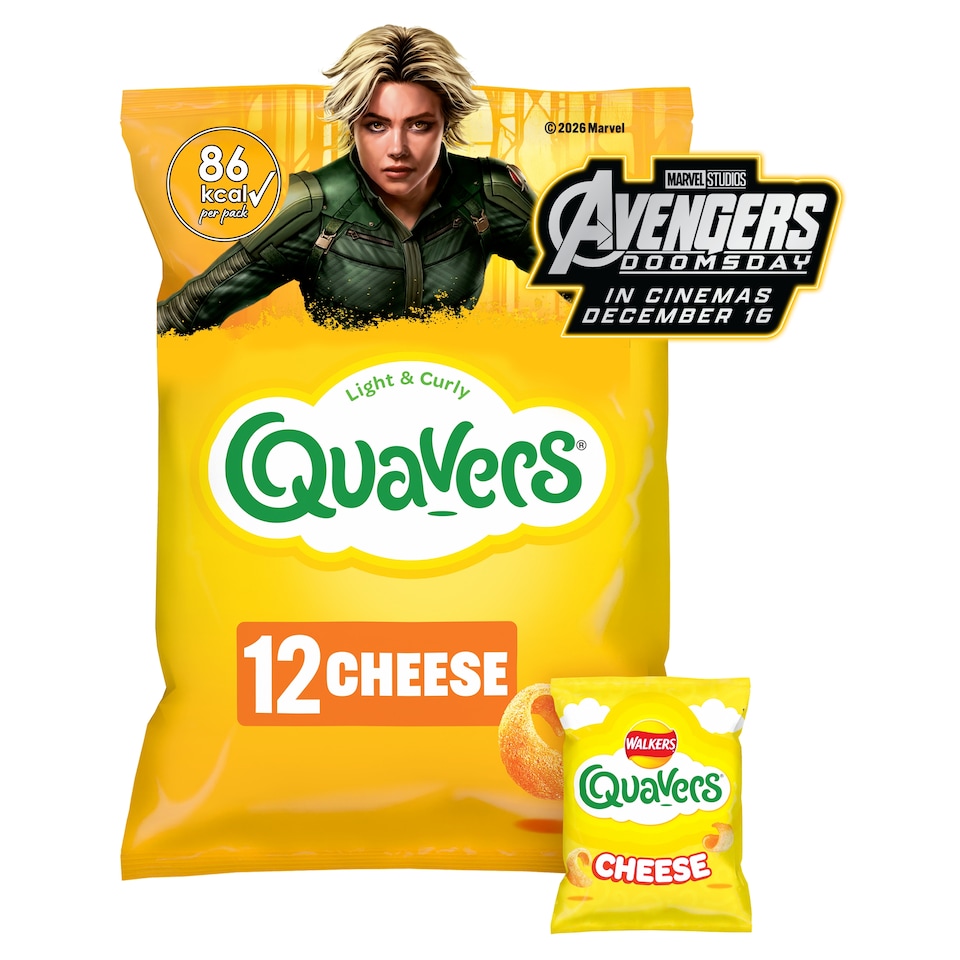image 1 of Walkers Quavers Cheese Multipack Crisps 12x16g