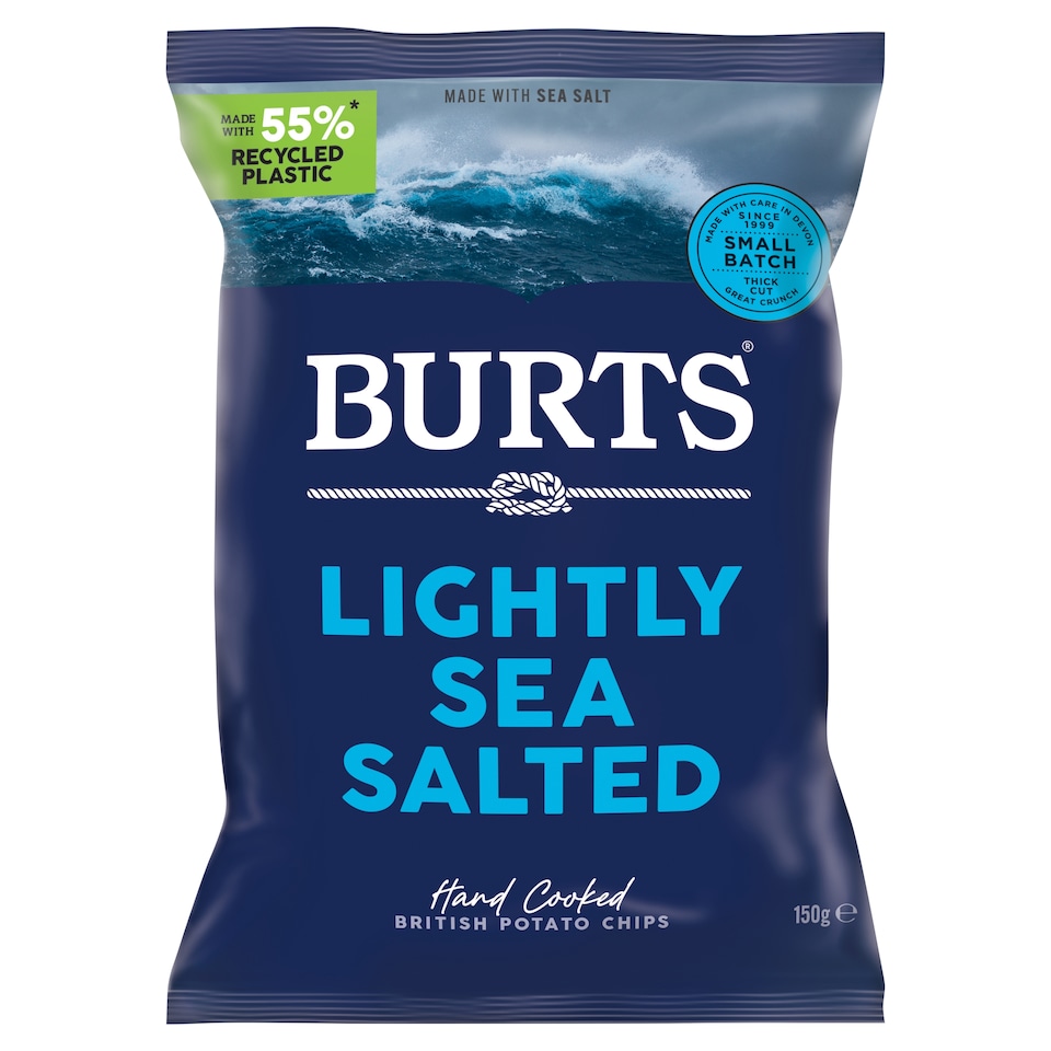 Burts Potato Chips Lightly Sea Salted 150G
