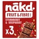 image 1 of Nakd Fruit & Fibre Strawberry & Raspberry Bars 3 x 44g