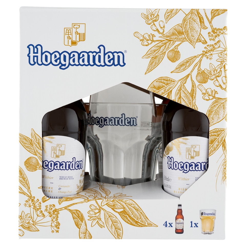 Hoegaarden White minőségi, világos belga fehér búzasör 4,9% 0,33 l + pohár 1. kép