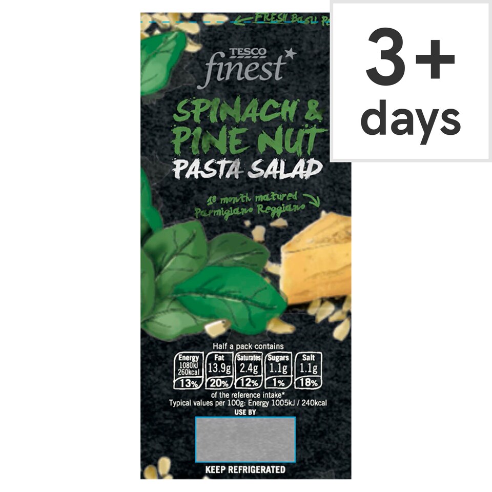 Tesco Finest Spinach Pinenut Pasta 215G