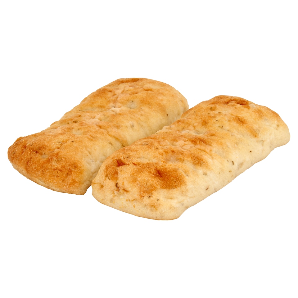 image 1 of Tesco Finest Rosemary and Sea Salt Focaccia Panini 2 Pack