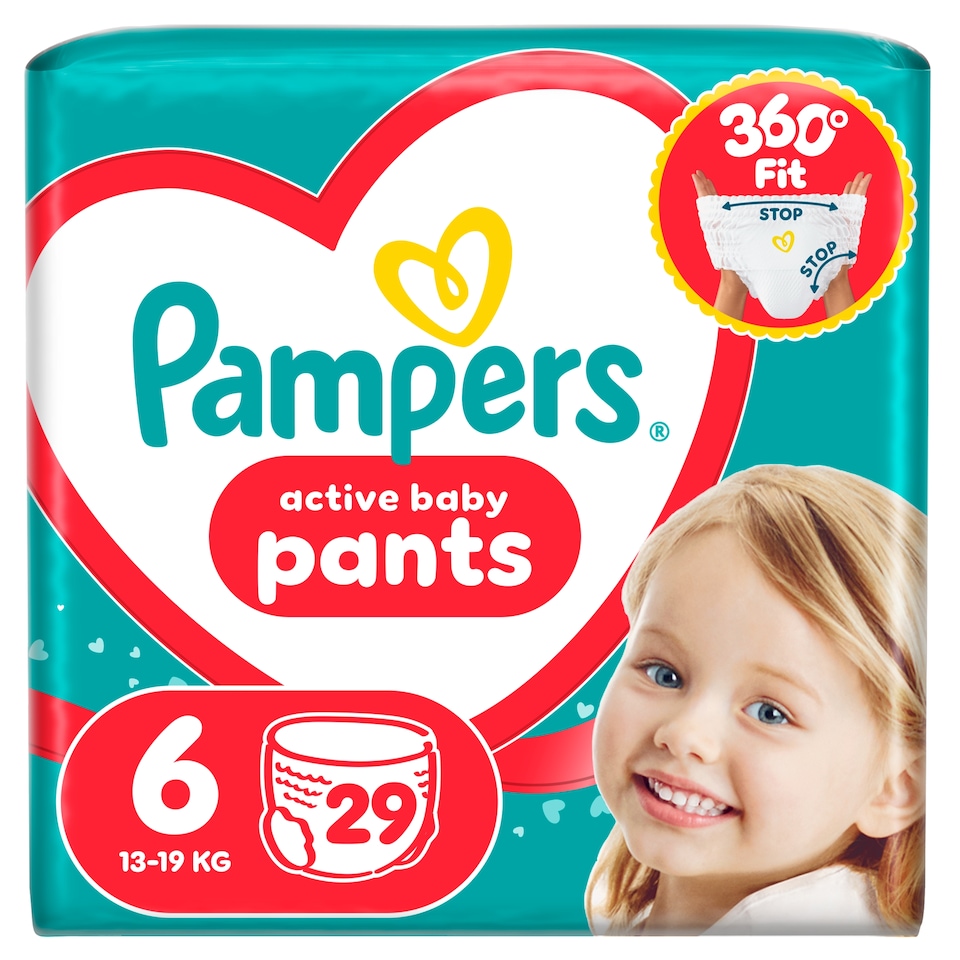 image 1 of Pampers Active Baby Pants Size 6, 29 Nappies, 13kg-19kg