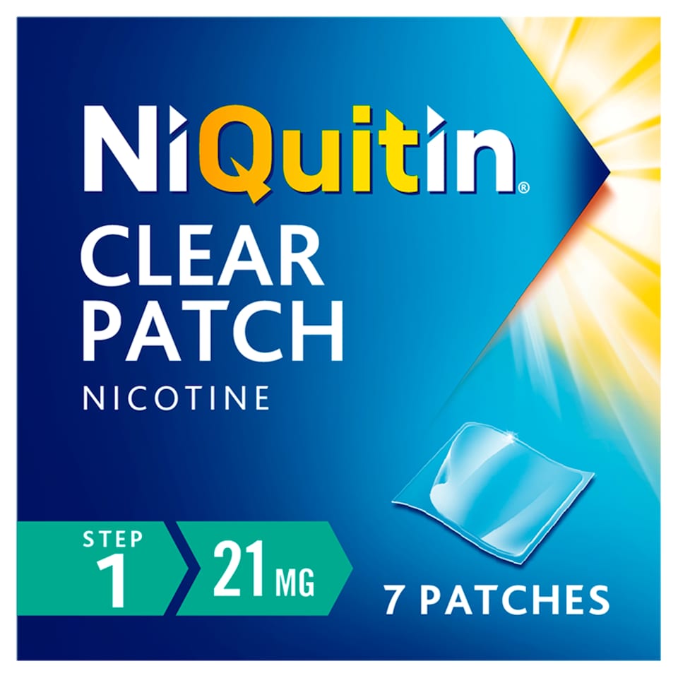 image 1 of NiQuitin Clear Patch Stop Smoking Aid 21mg Nicotine Patches 7s