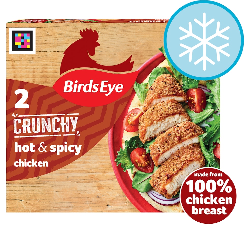 Birds Eye 2 Hot & Spicy Breaded Chicken Breast Steaks 180g
