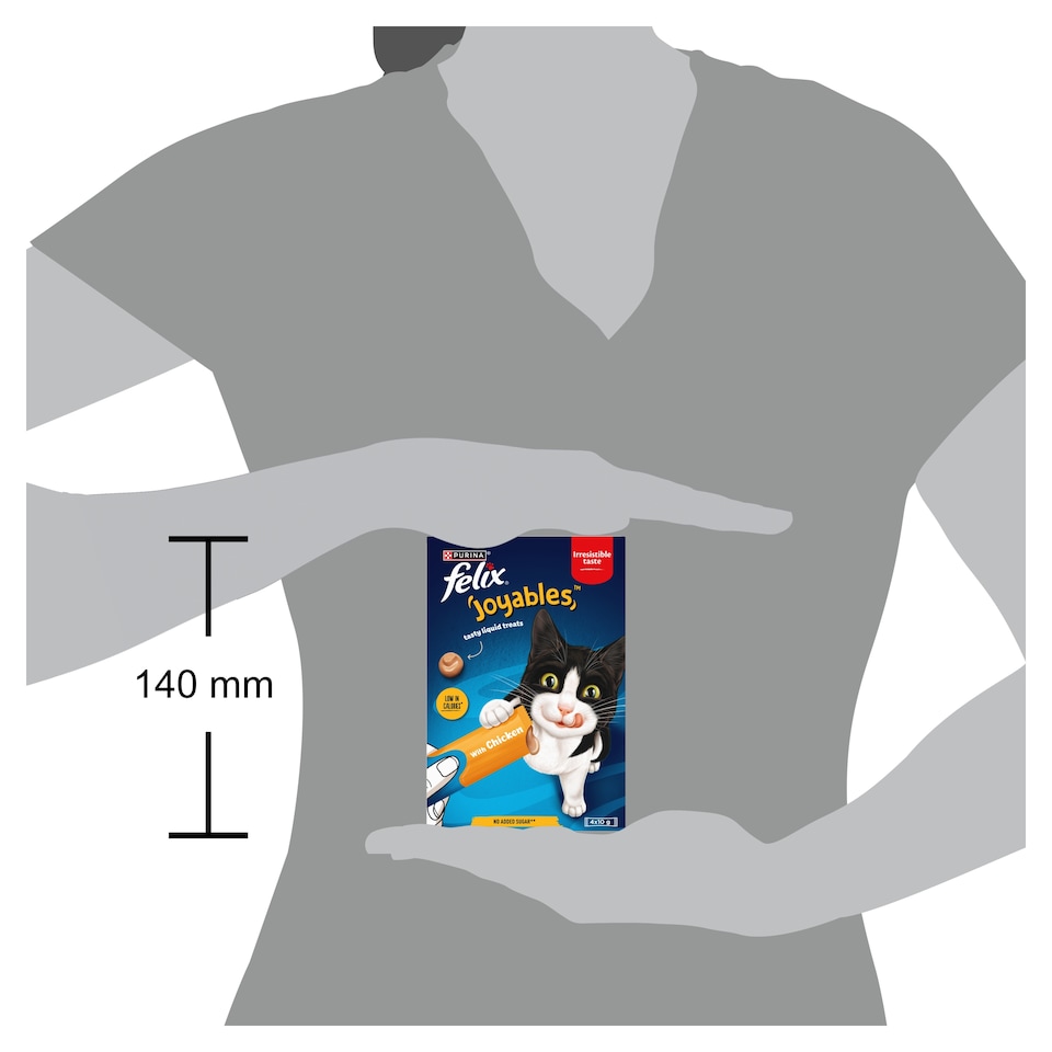 image 1 of Felix Joyables Chicken Liquid Cat Treat 4x10g