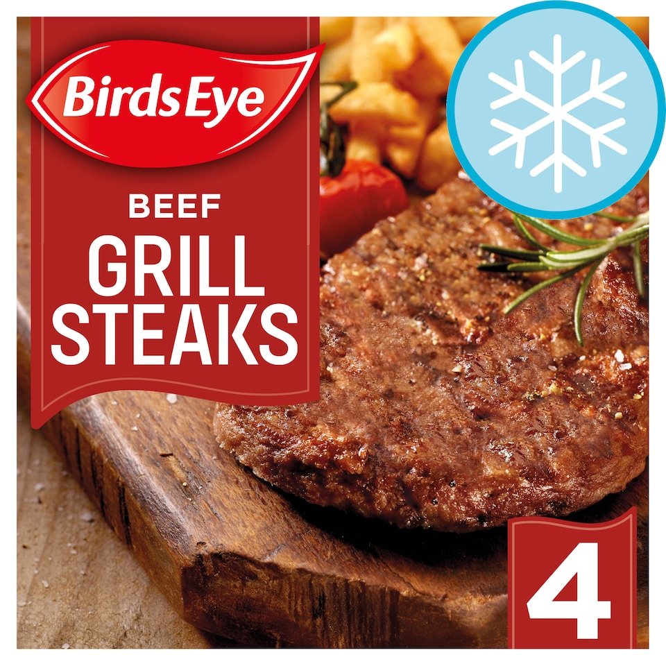 Birds Eye 4 Beef Grill Steaks 340g