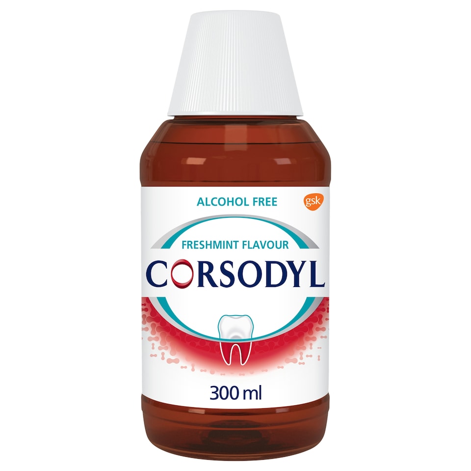 image 1 of Corsodyl 0.2%W/V Freshmint Mouthwash Alcohol Free 300Ml