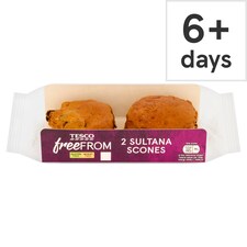 Tesco Free From Sultana Scones 2 pack