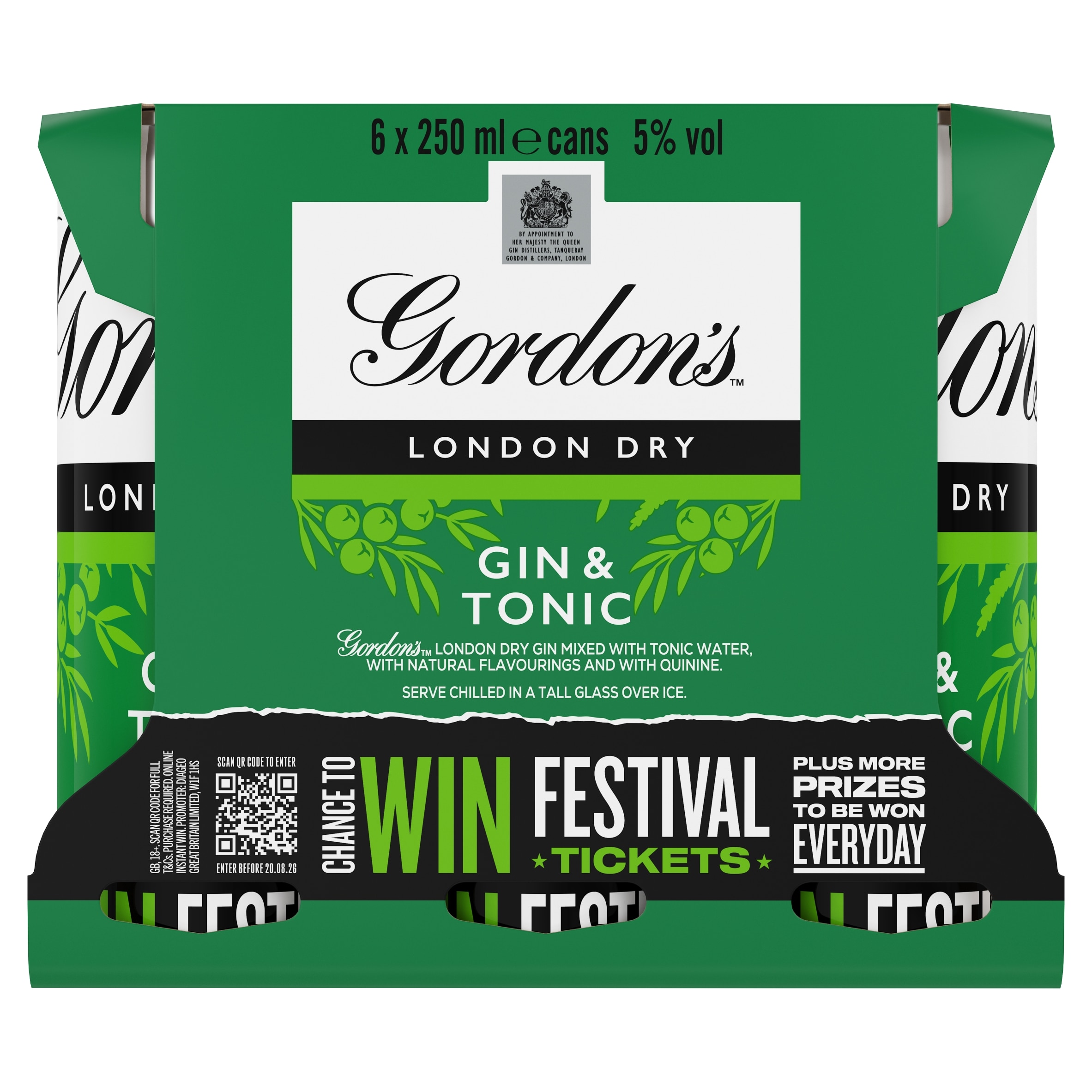 Gordon's & Tonic 6x250ml