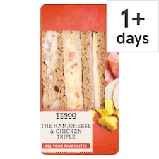 Tesco Ham, Cheese & Chicken Triple Sandwich