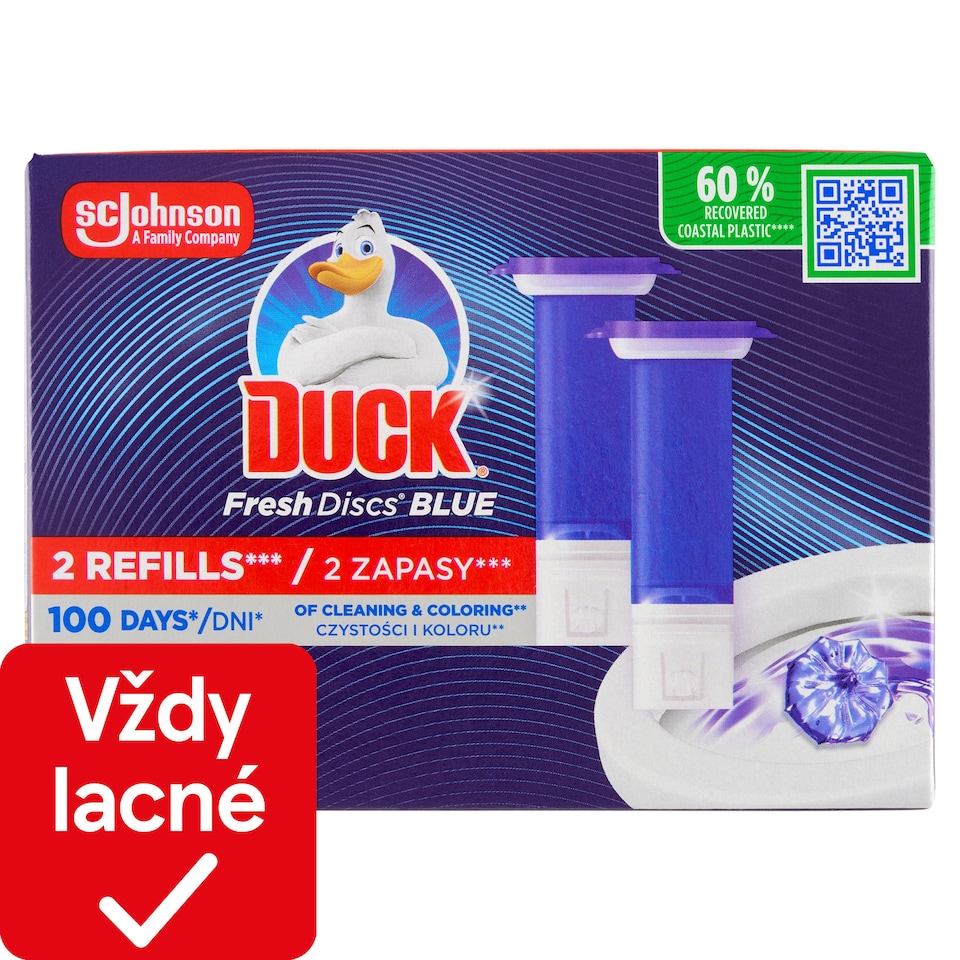 image 1 of Duck Fresh Discs Toilet Cleaner Blue Refill 2 x 36 ml (72 ml)