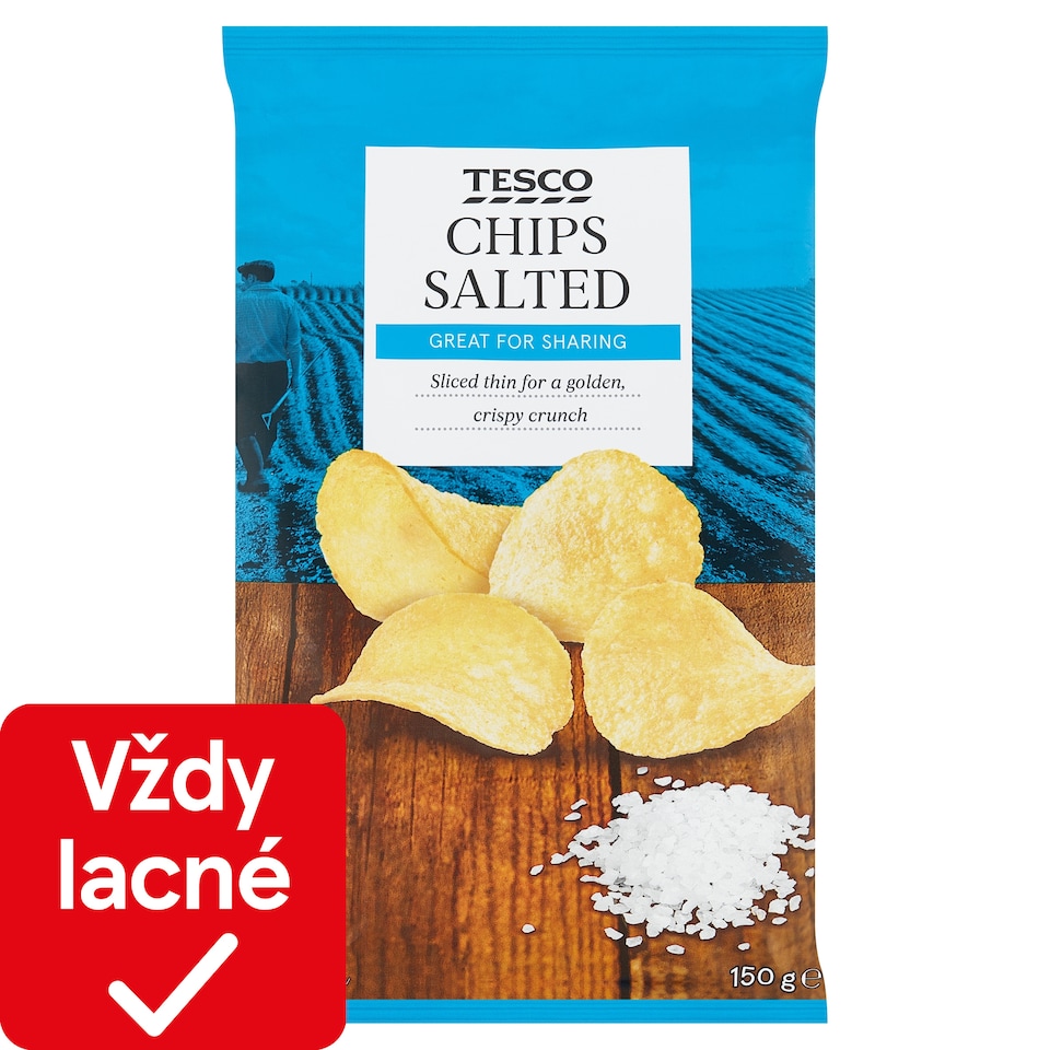 Tesco Smažené zemiakové lupienky solené 150 g