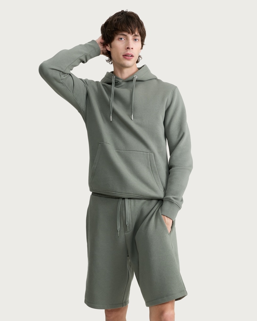 F&F Active EVERYHOUR Cotton Rich Drawstring Shorts in Olive