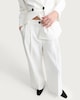 image 1 of F&F Tailored Super Wide Leg Pleated Co-ord Trousers in Cream
