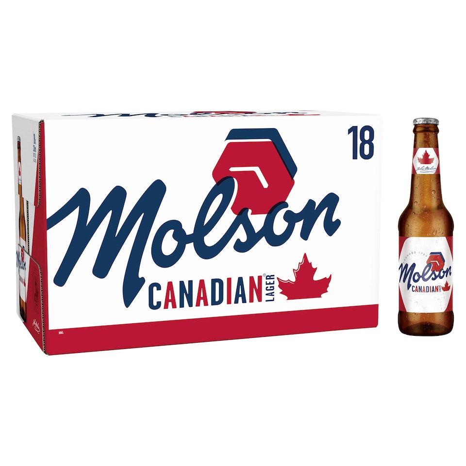 Molson Canadian Lager 18 Pack 330Ml