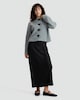 image 1 of F&F Ribbed Knit Bow Fastening Cardigan in Grey